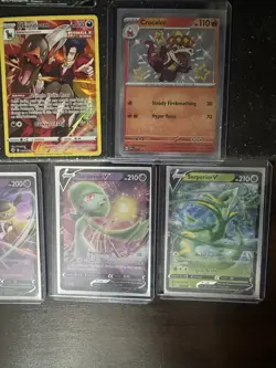 Pokemon TCG Silver Tempest 13-Card Lot V/VSTAR/EX Foil Whimsicott Kleavor - Image 2