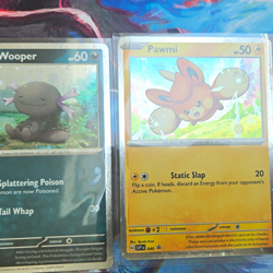 Pokemon TCG Scarlet & Violet Holo 2-Card Lot Wooper 115/198 Pawmi 040/198 - Image 1