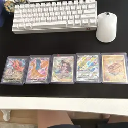 Pokemon TCG 5-Card Lot Charizard V Zacian V Full Art Holo/Foil English - Image 1