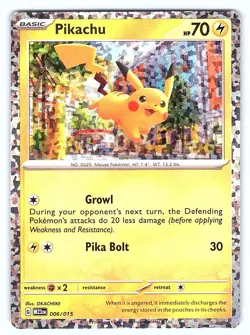 Pikachu 006/015 Holo McDonald’s 2023 Pokemon Card -Foil - Image 1