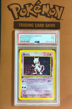 Pokemon Mewtu 10/102 PSA 7 1st Edition DE Base Set Holo Deutsch - Image 2