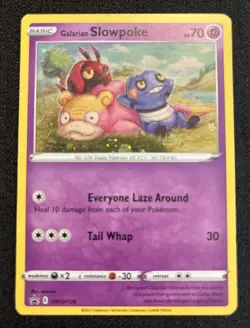 SWIRL Pokemon Galarian Slowpoke SWSH126 Promo Cards Holo TCG - Image 1