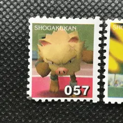Primeape Pokemon Stamp Japan Pocket monster NINTENDO SHOGAKUKAN F/S - Image 2