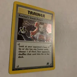 Rocket’s Sneak Attack Holo Rare Pokemon Card 16/82 Team Rocket Vintage - Image 2