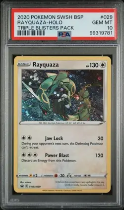 Pokemon Rayquaza SWSH029 SWSH: Sword & Shield Promo Cards Holo PSA 10 Gem Mint - Image 1