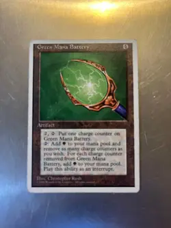 Green Mana Battery 4th Edition Magic Cards, MP, COMBINED SHIPPING - Image 1