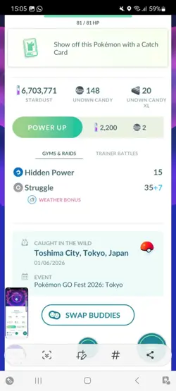 Pokemon Go Shiny Unown V - Image 2