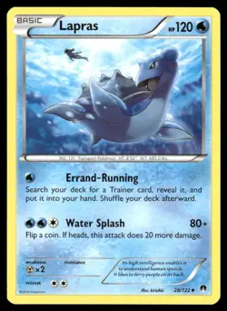 Pokemon Cards Lapras 28/122 BRKpoint Uncommon LP - Image 1