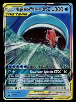 MAGIKARP & WAILORD GX 2019 Pokemon Sun & Moon TAG TEAM #SM166 Black Star Promo - Image 1