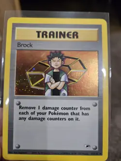 Brock 015/132 Gym Heroes Holo Rare Holo Unlimited Edition English Pokemon TCG - Image 1