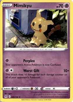 Mimikyu 080/196 SWSH11: Lost Origin Pokemon Card TCG - Image 1