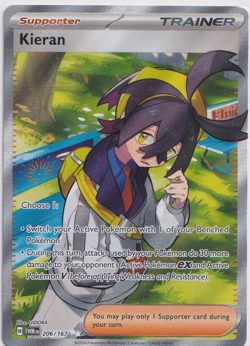 Kieran - 206/167 Pokemon TCG - SV06: Twilight Masquerade NM - Image 1
