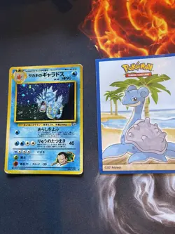 Giovanni's Gyrados Japanese # 130 Gym Challenge Rare Holo Pokemon Card 129 🌀MP - Image 1