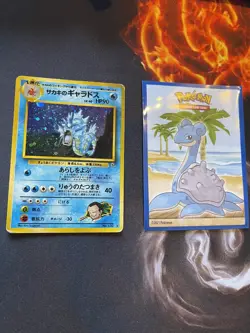 Giovanni's Gyrados Japanese # 130 Gym Challenge Rare Holo Pokemon Card 129 🌀MP - Image 3