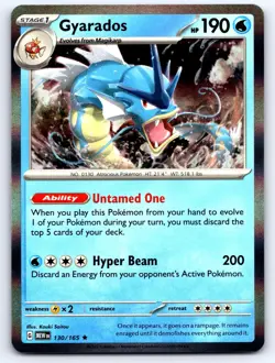 Gyarados 130/165 Rare 151 Pokemon Moderately Played - Image 1