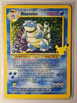 Pokemon Blastoise Base Set Holo Rare Card 2/102 100HP Ken Sugimori Art - Image 1