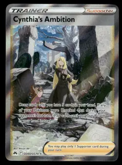 Pokemon Cards Cynthia's Ambition GG60/GG70 Holo Crown Zenith Galarian Gallery NM - Image 1