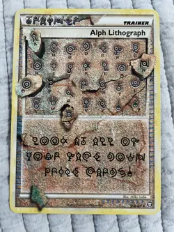 Pokemon Alph Lithograph FOUR 112/102 HGSS Triumphant Secret Rare NM - Image 1