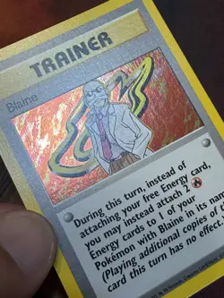 Blaine 17/132 Holo Rare Pokemon Gym Challenge 2000 WOTC Trainer Unlimited Mint - Image 2
