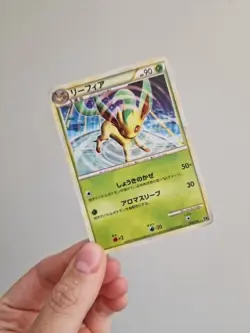 Leafeon 004/015 LP Vintage Japanese Promo Non Holo Rare Pokemon Cards - Image 1