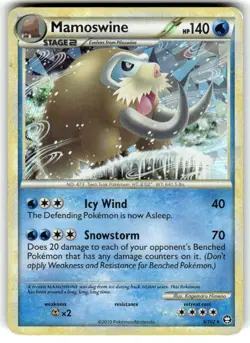 Mamoswine 5/102 Cracked Ice Holo HeartGold SoulSilver Triumphant Pokemon Card MP - Image 1