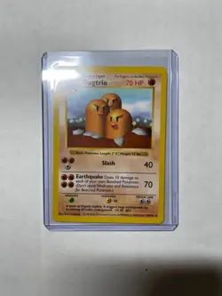 Pokemon Base Set Shadowless Dugtrio 19/102 Rare Non-Holo NM Vintage WOTC - Image 1