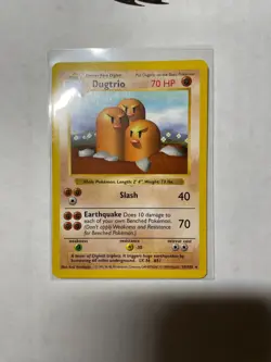 Pokemon Base Set Shadowless Dugtrio 19/102 Rare Non-Holo NM Vintage WOTC - Image 2