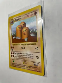 Pokemon Base Set Shadowless Dugtrio 19/102 Rare Non-Holo NM Vintage WOTC - Image 4