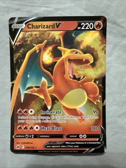 Charizard V 018/159 Crown Zenith Ultra Rare Holo Pokemon Card - English - Image 1