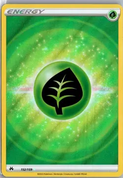 Grass Energy 152/159 Ultra Rare Crown Zenith Pokemon Holo Near Mint - Image 1