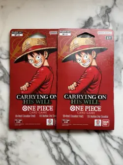 One Piece TCG OP-13 Carrying On His Will Sleeved Booster Pack Lot of 2 - Image 1