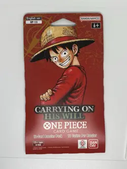 One Piece TCG OP-13 Carrying On His Will Sleeved Booster Pack Lot of 2 - Image 3