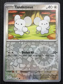 Tandemaus Reverse Holo Scarlet & Violet Pokemon Card 160/198 - Image 1