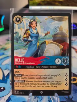 Disney Lorcana Belle - Mechanic Extraordinaire Archazia's Island Super Rare #126 - Image 1