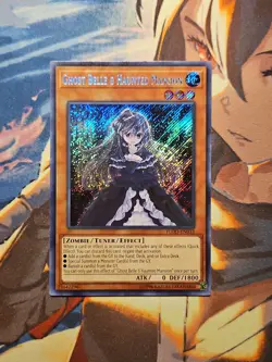 Yu-Gi-Oh! Ghost Belle & Haunted Mansion FLOD-EN033 Secret Rare Light Played - Image 1