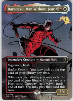 Daredevil Man Without Fear Borderless 0324 Foil 324 Marvel Super Heroes MTG - Image 1