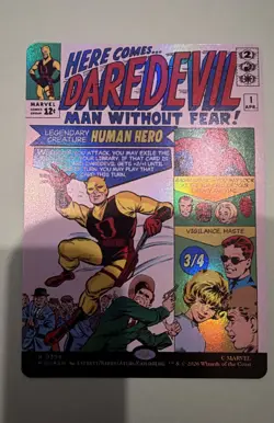 Daredevil, Man Without Fear (Borderless) Marvel Super Heroes Foil Mtg M/NM 0398 - Image 1