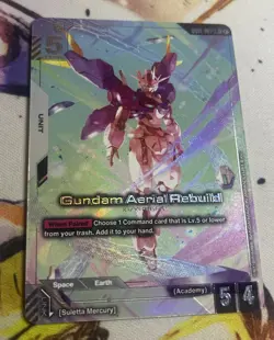 Gundam Aerial Rebuild LR+ GD01-067 Alt Art Foil Mint Gundam TCG Card Game - Image 1