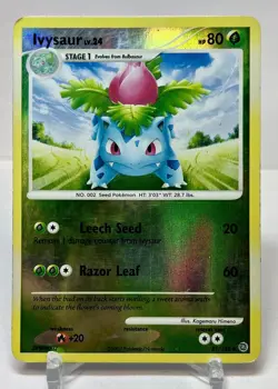 2007 Pokemon Card Ivysaur 51/132 Secret Wonders Reverse Holo Light/Moderate Play - Image 1