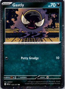 🔥Gastly ASC 123/217 Cosmos Holo Promo Ascended Hero’s Pokemon Card NM/M - Image 1