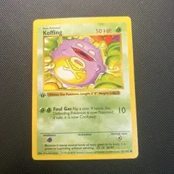 Pokemon Koffing 51/102 1st Edition Shadowless Base Set Card Unplayed Near Mint - Image 1