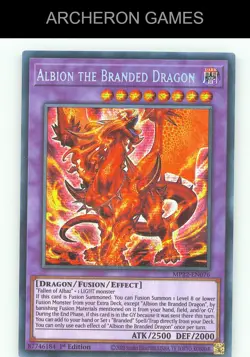 Albion the Branded Dragon SEC YUGIOH Card - Image 1