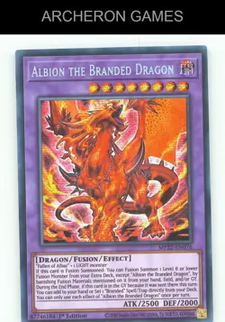 Albion the Branded Dragon SEC YUGIOH Card - Image 1