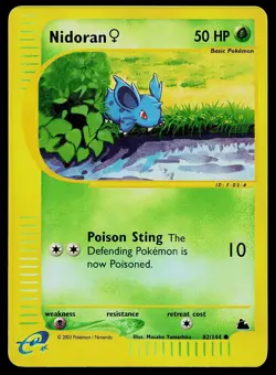 Pokemon Card - Nidoran F Skyridge 82/144 Reverse Holo Common - Image 1