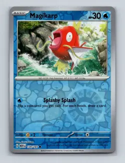 Magikarp 129 2023 Pokemon Scarlet & Violet MEW 151 Reverse Holo Card NM+ (a) - Image 1