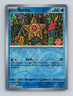 Staryu 120 2023 Pokemon Scarlet & Violet MEW 151 Reverse Rare Card NM+ (a) - Image 1