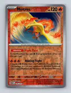 Moltres 146 2023 Pokemon Scarlet & Violet MEW 151 Reverse Holo Card NM+ - Image 1