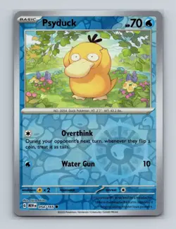 Psyduck 054 2023 Pokemon Scarlet & Violet MEW 151 Reverse Holo Card NM+ (a) - Image 1