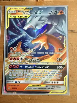 Pokemon TCG Foil 3-Card Lot Charizard GX/Reshiram & Charizard GX + DCE - Image 3