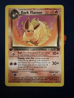 Pokemon Dark Flareon 35/82 Team Rocket 1st Edition Uncommon LP WOTC English - Image 1